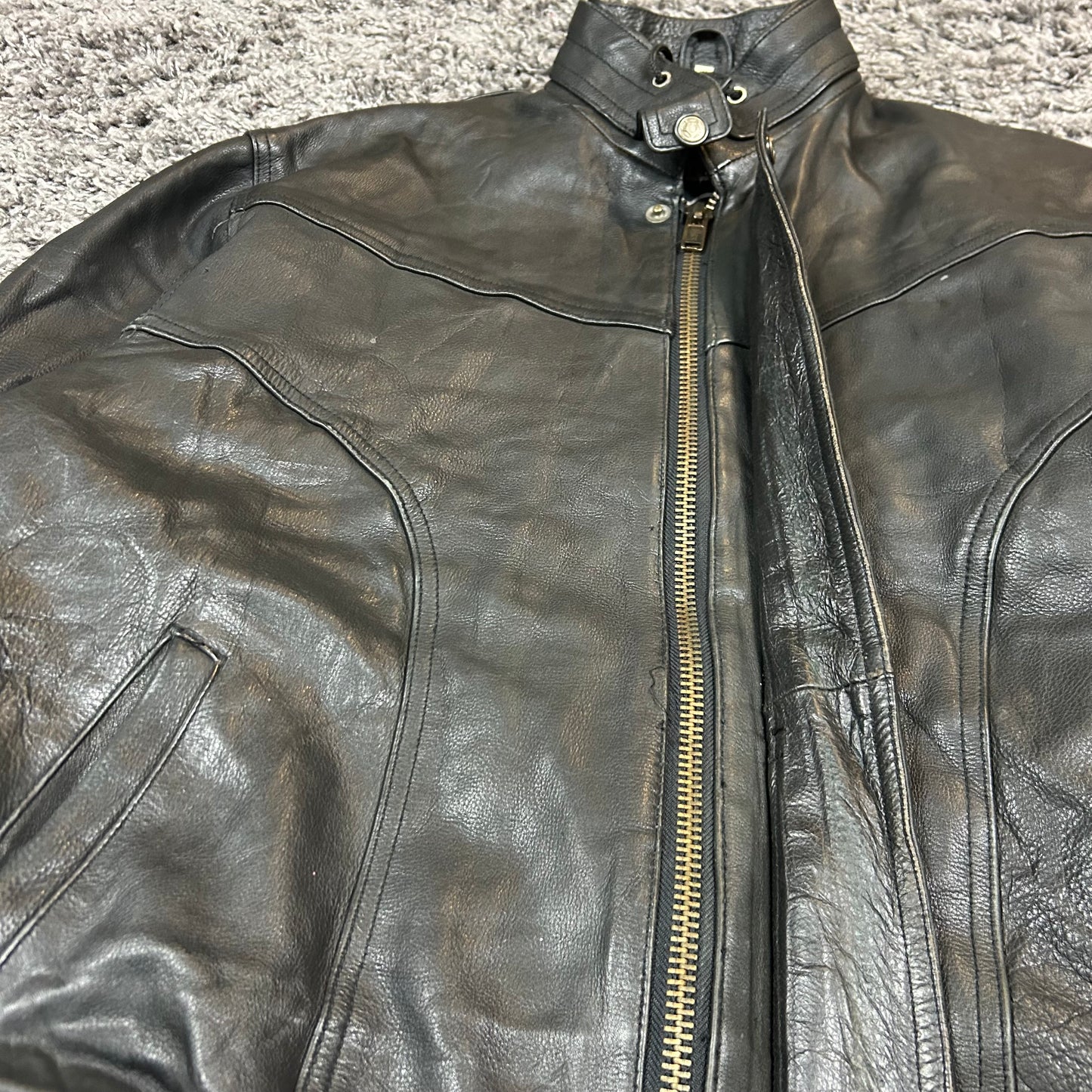 Vintage Leder Jacke